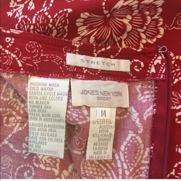 Jones New York Sport Red Pencil Skirt Size 14 - Picture 3 of 5
